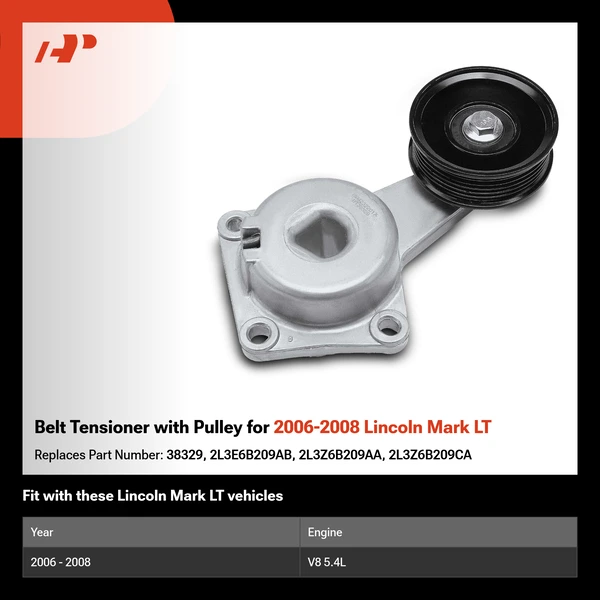 Belt Tensioner with Pulley for 2006-2008 Lincoln Mark LT