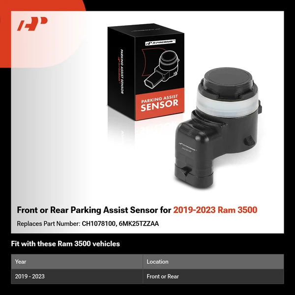 Front or Rear Parking Assist Sensor for 2019-2023 Ram 3500