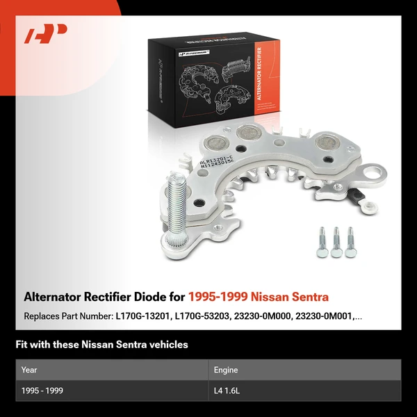 Alternator Rectifier Diode for 1995-1999 Nissan Sentra