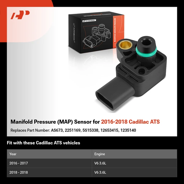 Manifold Pressure (MAP) Sensor for 2016-2018 Cadillac ATS