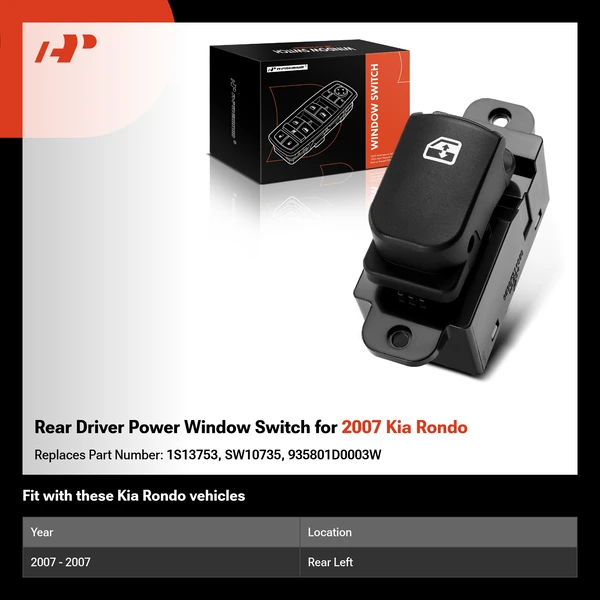 Rear Driver Power Window Switch for 2007 Kia Rondo