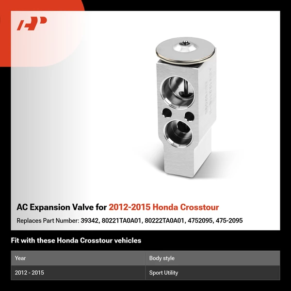 AC Expansion Valve for 2012-2015 Honda Crosstour