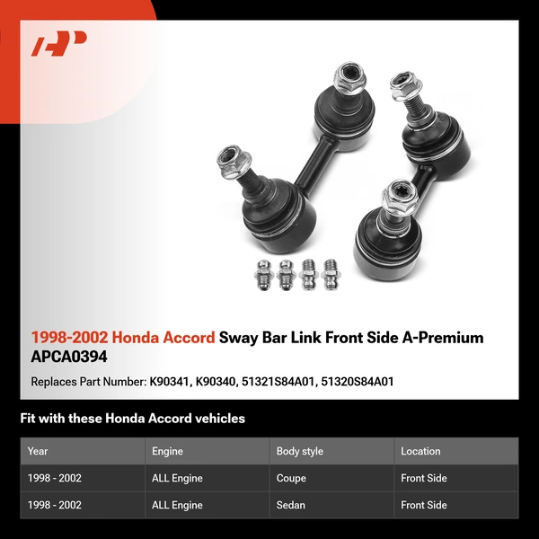 1998-2002 Honda Accord Sway Bar Link Front Side A-Premium APCA0394