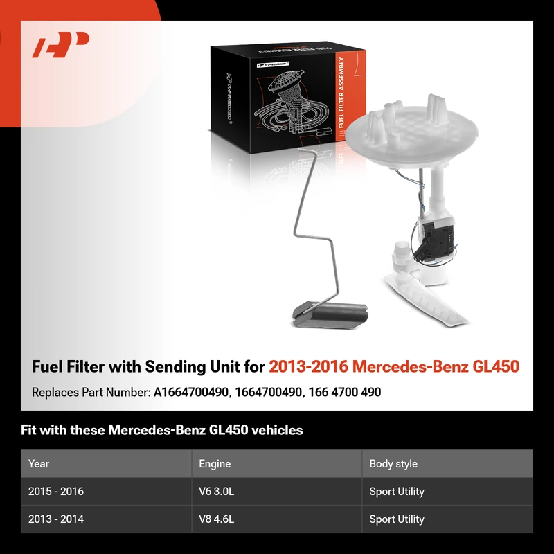 Fuel Filter with Sending Unit for 2013-2016 Mercedes-Benz GL450