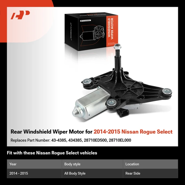 Rear Windshield Wiper Motor for 2014-2015 Nissan Rogue Select