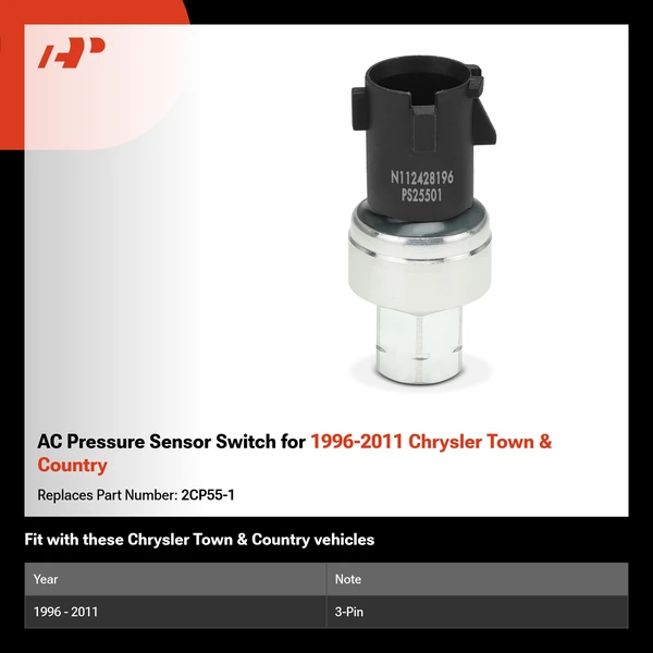 AC Pressure Sensor Switch for 1996-2011 Chrysler Town & Country