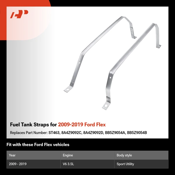 Fuel Tank Straps for 2009-2019 Ford Flex