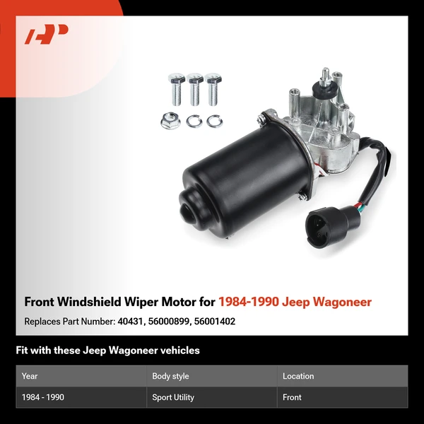 Front Windshield Wiper Motor for 1984-1990 Jeep Wagoneer