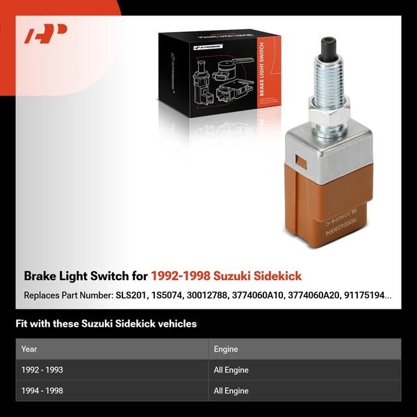 Brake Light Switch for 1992-1998 Suzuki Sidekick