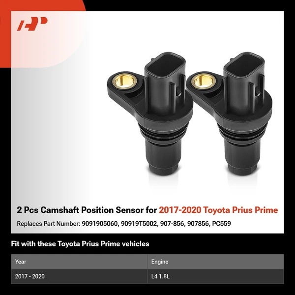 2 Pcs Camshaft Position Sensor for 2017-2020 Toyota Prius Prime