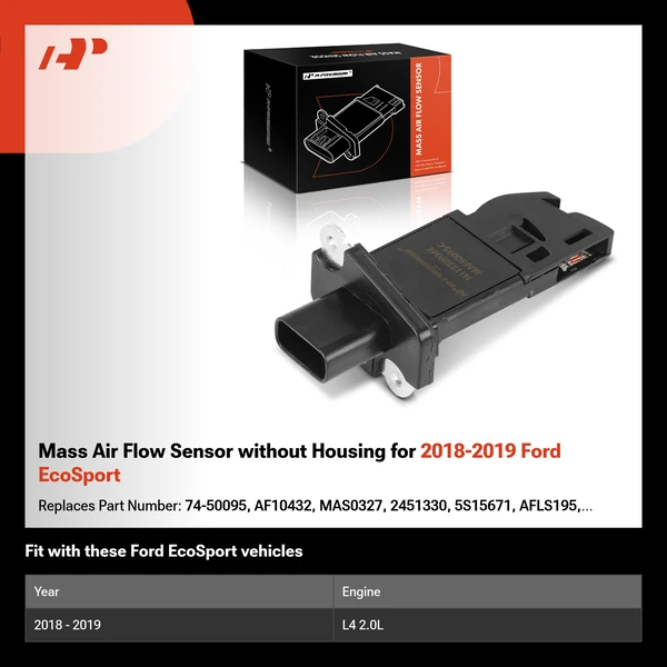 Mass Air Flow Sensor without Housing for 2018-2019 Ford EcoSport