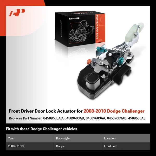 Front Driver Door Lock Actuator for 2008-2010 Dodge Challenger