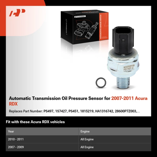 Automatic Transmission Oil Pressure Sensor for 2007-2011 Acura RDX