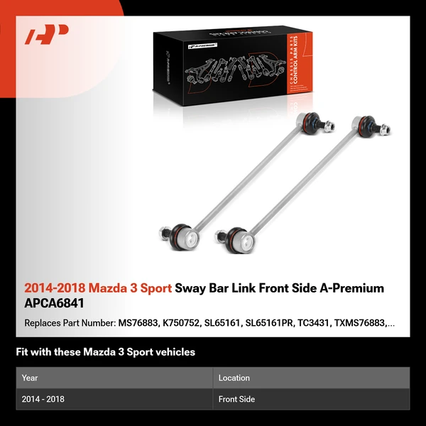 2014-2018 Mazda 3 Sport Sway Bar Link Front Side A-Premium APCA6841