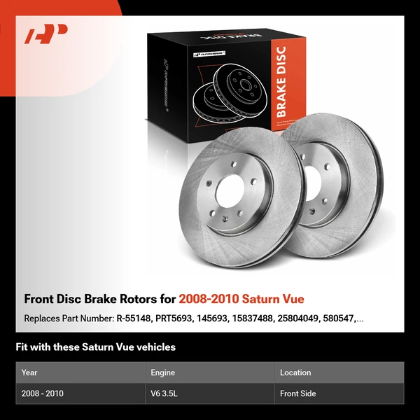 Front Disc Brake Rotors for 2008-2010 Saturn Vue