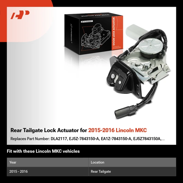 Rear Tailgate Lock Actuator for 2015-2016 Lincoln MKC