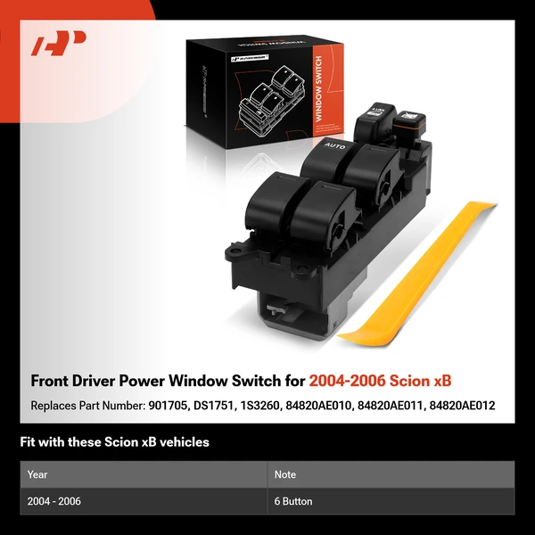 Front Driver Power Window Switch for 2004-2006 Scion xB