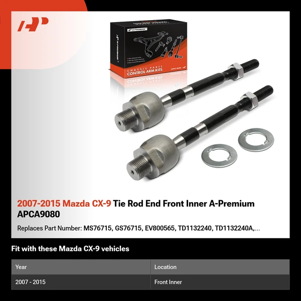 2007-2015 Mazda CX-9 Tie Rod End Front Inner A-Premium APCA9080