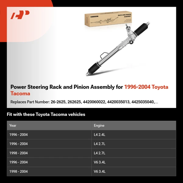 Power Steering Rack and Pinion Assembly for 1996-2004 Toyota Tacoma