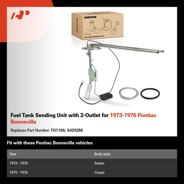 Fuel Tank Sending Unit with 2-Outlet for 1973-1976 Pontiac Bonneville