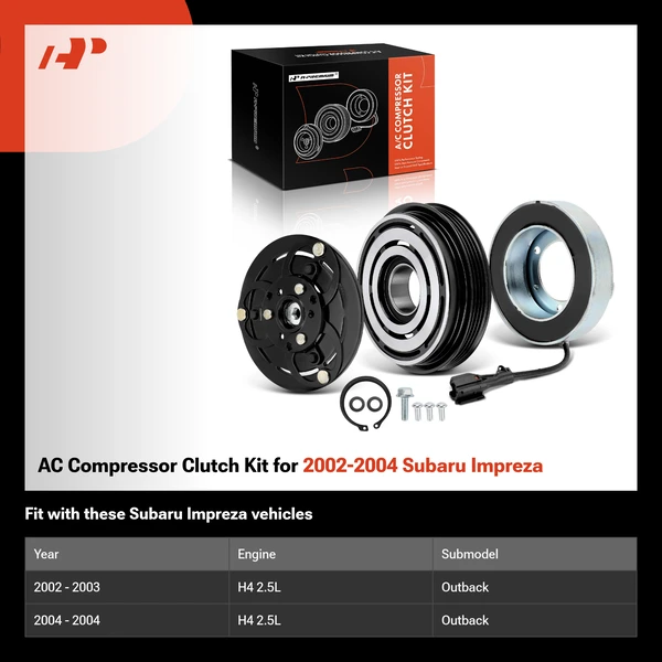 AC Compressor Clutch Kit for 2002-2004 Subaru Impreza