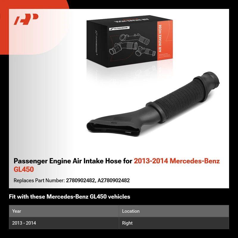 Passenger Engine Air Intake Hose for 2013-2014 Mercedes-Benz GL450