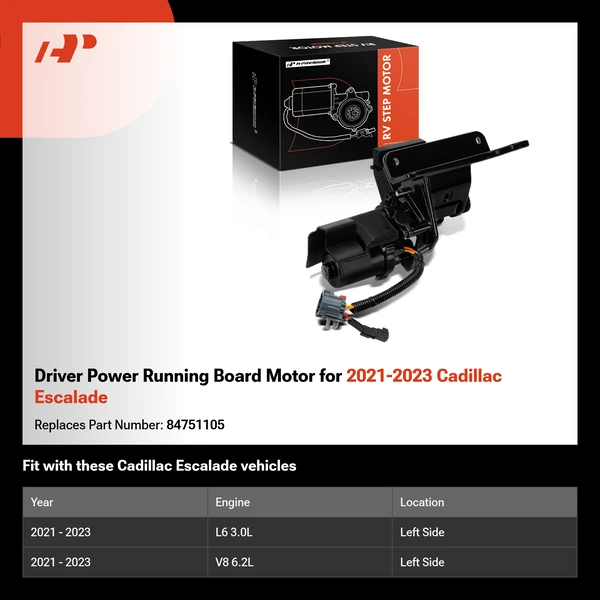 Driver Power Running Board Motor for 2021-2023 Cadillac Escalade