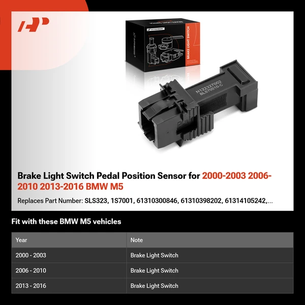 Brake Light Switch Pedal Position Sensor for 2000-2003 2006-2010 2013-2016 BMW M5