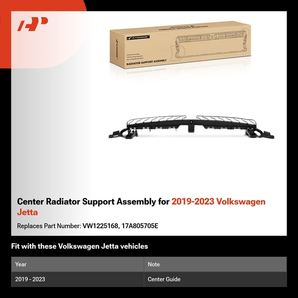 Center Radiator Support Assembly for 2019-2023 Volkswagen Jetta