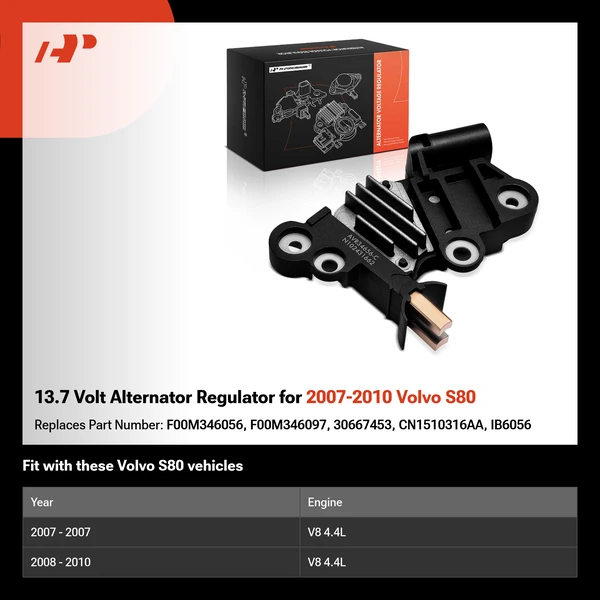 13.7 Volt Alternator Regulator for 2007-2010 Volvo S80
