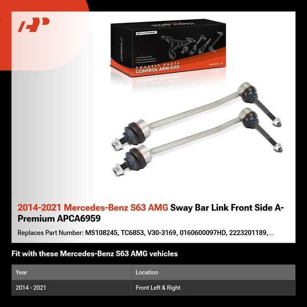 2014-2021 Mercedes-Benz S63 AMG Sway Bar Link Front Side A-Premium APCA6959