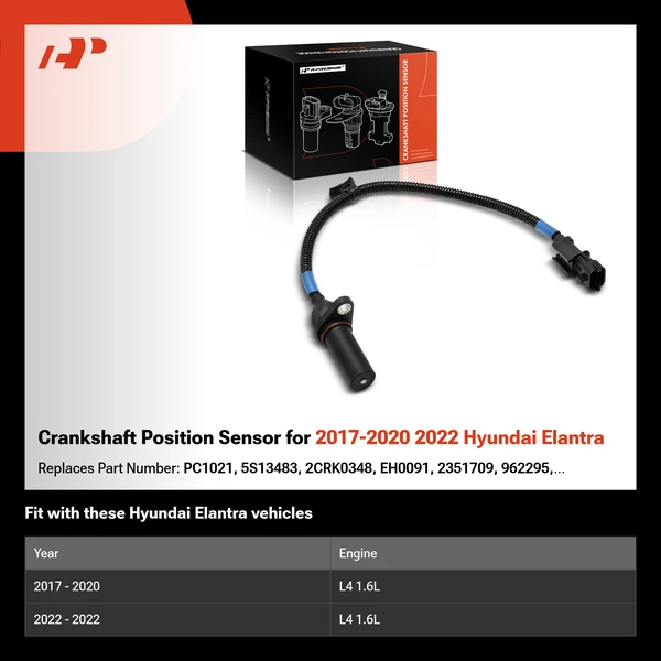 Crankshaft Position Sensor for 2017-2020 2022 Hyundai Elantra