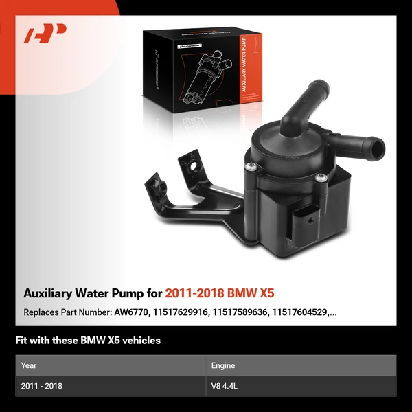 Auxiliary Water Pump for 2011-2018 BMW X5