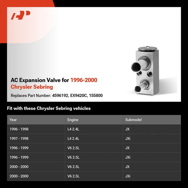 AC Expansion Valve for 1996-2000 Chrysler Sebring
