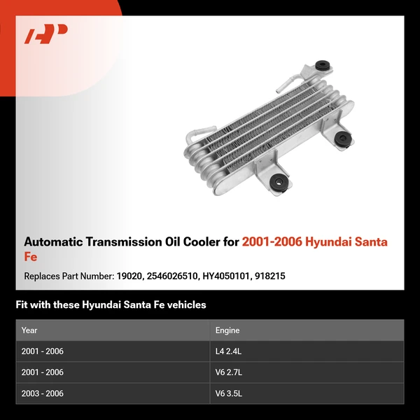 Automatic Transmission Oil Cooler for 2001-2006 Hyundai Santa Fe