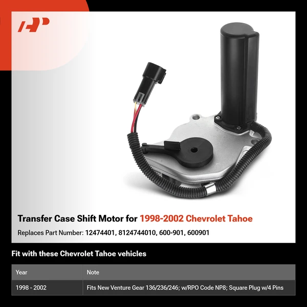 Transfer Case Shift Motor for 1998-2002 Chevrolet Tahoe