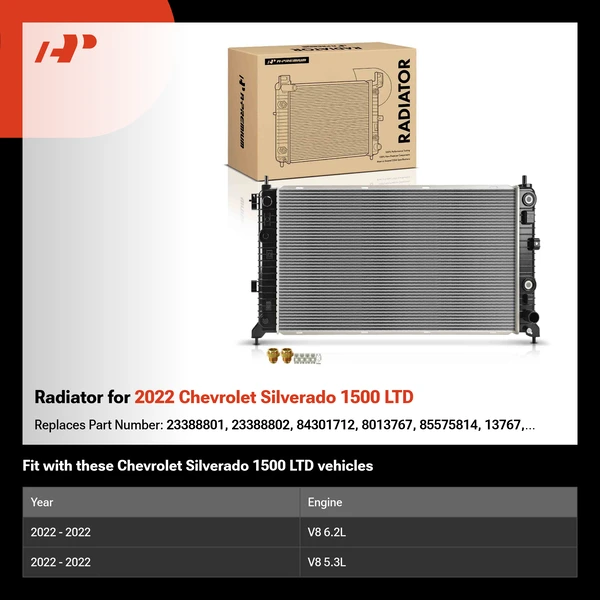 Radiator for 2022 Chevrolet Silverado 1500 LTD