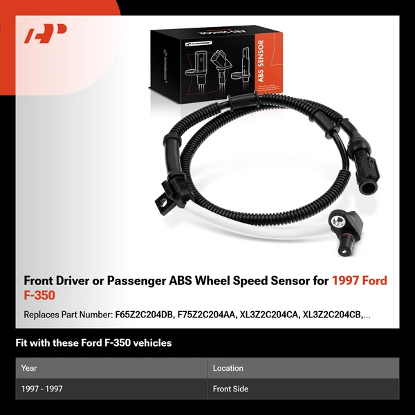 Front Driver or Passenger ABS Wheel Speed Sensor for 1997 Ford F-350