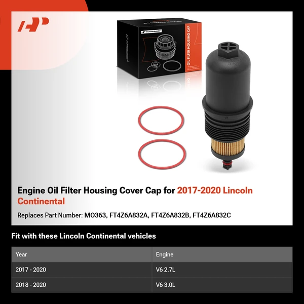 Engine Oil Filter Housing Cover Cap for 2017-2020 Lincoln Continental