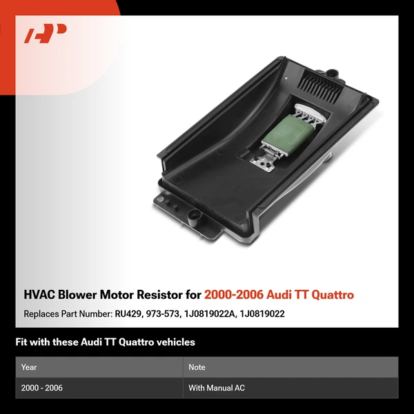 HVAC Blower Motor Resistor for 2000-2006 Audi TT Quattro