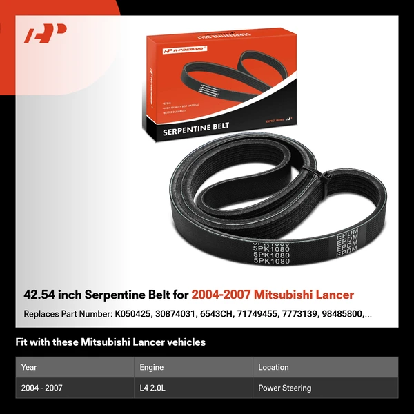 42.54 inch Serpentine Belt for 2004-2007 Mitsubishi Lancer