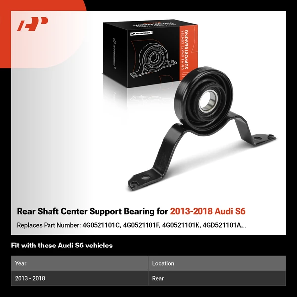 Rear Shaft Center Support Bearing for 2013-2018 Audi S6