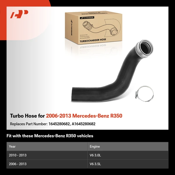 Turbo Hose for 2006-2013 Mercedes-Benz R350