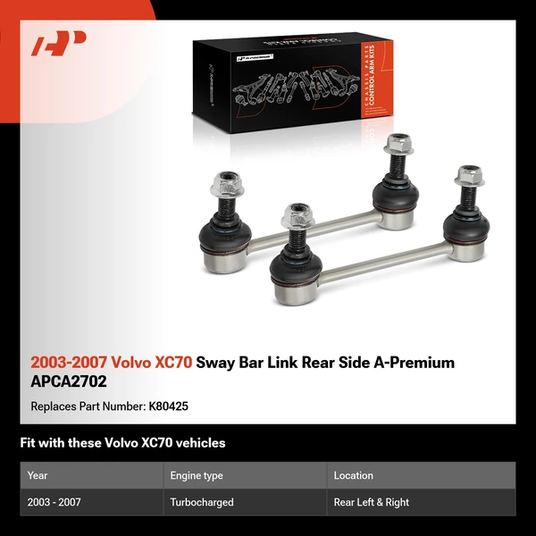 2003-2007 Volvo XC70 Sway Bar Link Rear Side A-Premium APCA2702