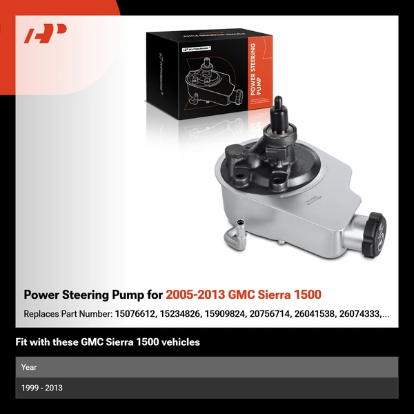 Power Steering Pump for 2005-2013 GMC Sierra 1500