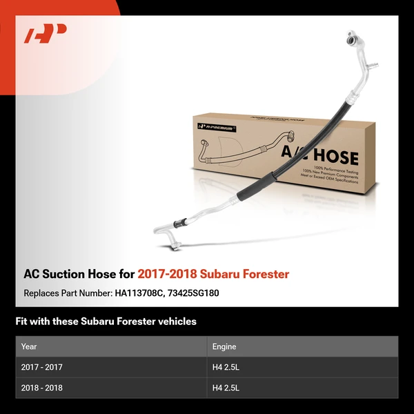 AC Suction Hose for 2017-2018 Subaru Forester