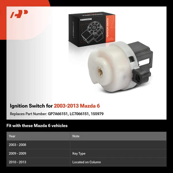 Ignition Switch for 2003-2013 Mazda 6