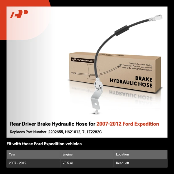 Rear Driver Brake Hydraulic Hose for 2007-2012 Ford Expedition