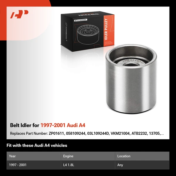 Belt Idler for 1997-2001 Audi A4