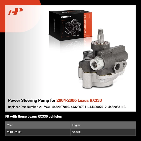 Power Steering Pump for 2004-2006 Lexus RX330